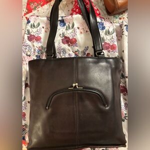 Vintage New York City Coach Kisslock Tote